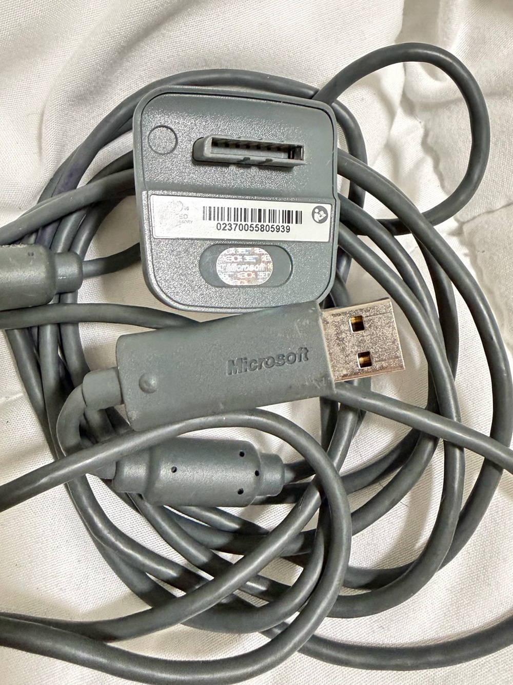 Microsoft Xbox 360 Game controller Gray USB Charging & Data Cable